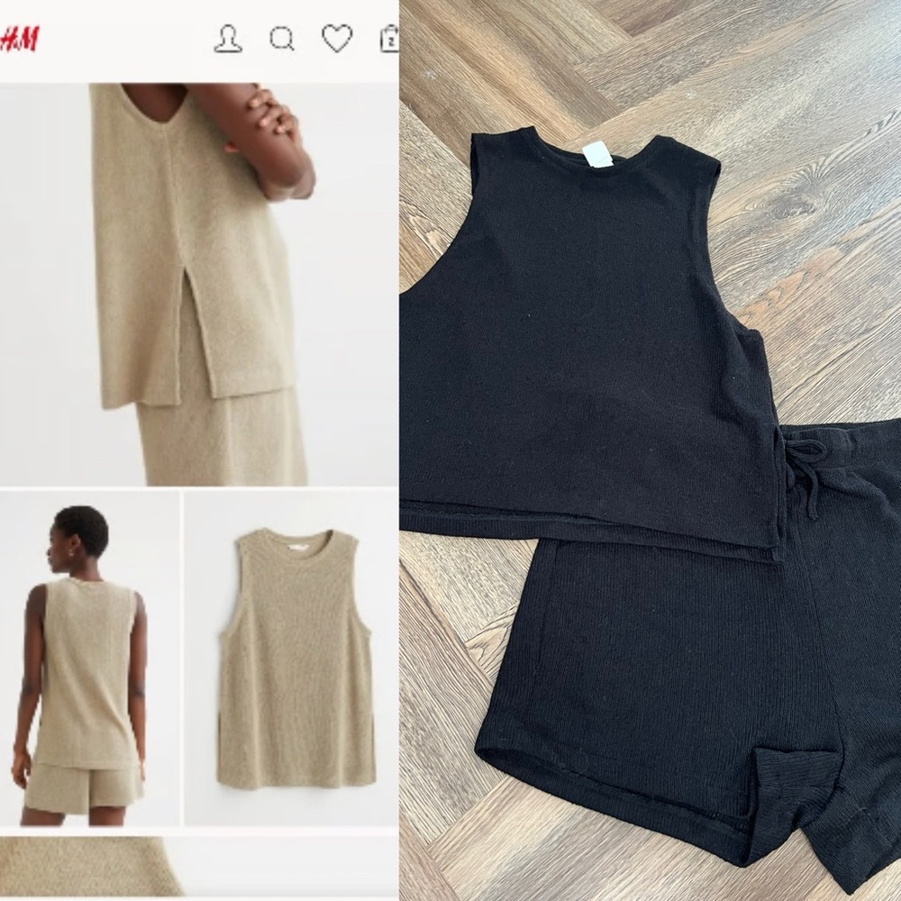 H&M Knit Matching Tank and Short Set